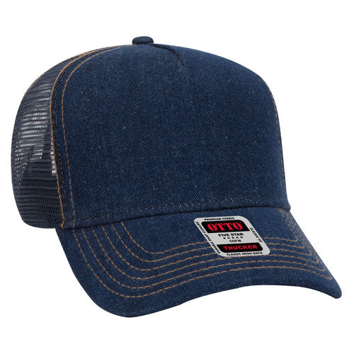 OTTO CAP 5 Panel Mid Profile Mesh Back Trucker Hat