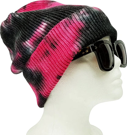 PB266 PIT BULL TIE DYE CUFFED KNIT BEANIE HATS