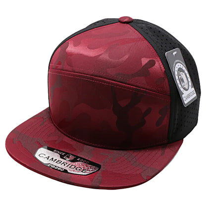 Pitbull Shiny Camo Camper Perforated Snapback Hats