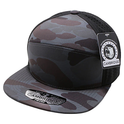 Pitbull Shiny Camo Camper Perforated Snapback Hats