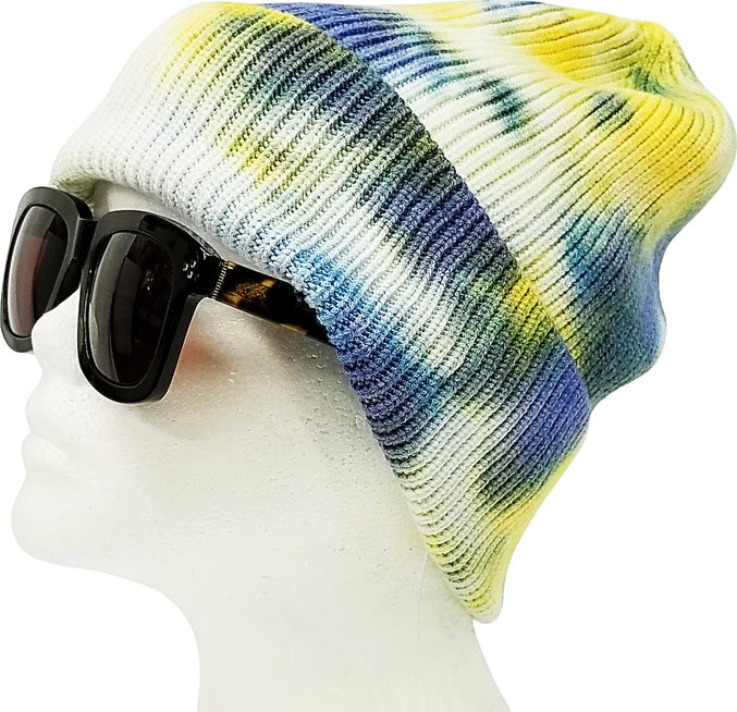 PB266 PIT BULL TIE DYE CUFFED KNIT BEANIE HATS