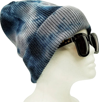 PB266 PIT BULL TIE DYE CUFFED KNIT BEANIE HATS