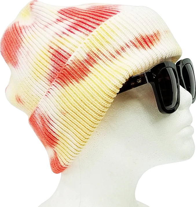 PB266 PIT BULL TIE DYE CUFFED KNIT BEANIE HATS