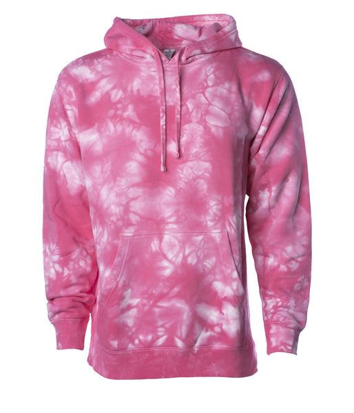 UNISEX MIDWEIGHT TIE DYE HOODED PULLOVER