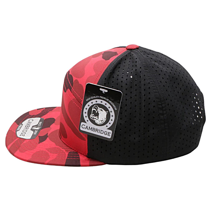 Pitbull Shiny Camo Camper Perforated Snapback Hats