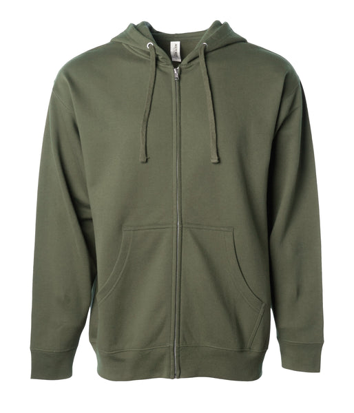 MIDWEIGHT ZIP HOODED SWEATSHIRT