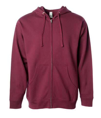 MIDWEIGHT ZIP HOODED SWEATSHIRT