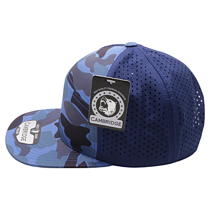 Pitbull Shiny Camo Camper Perforated Snapback Hats