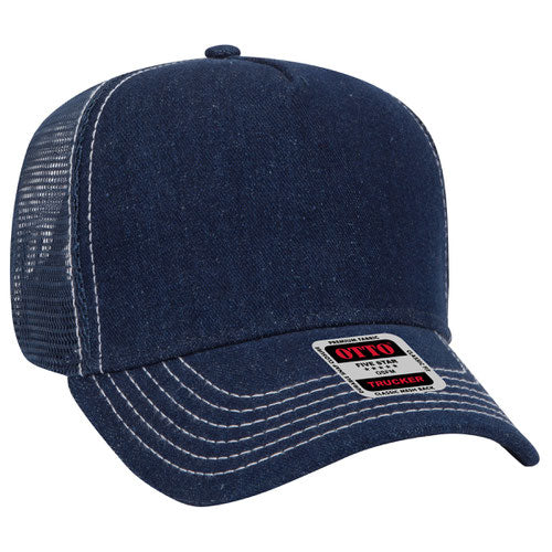 OTTO CAP 5 Panel Mid Profile Mesh Back Trucker Hat