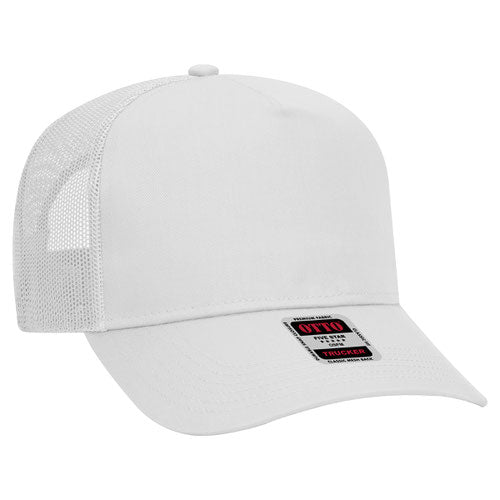 OTTO CAP 5 Panel Mid Profile Mesh Back Trucker Hat