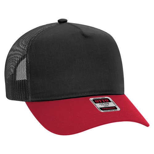 OTTO CAP 5 Panel Mid Profile Mesh Back Trucker Hat