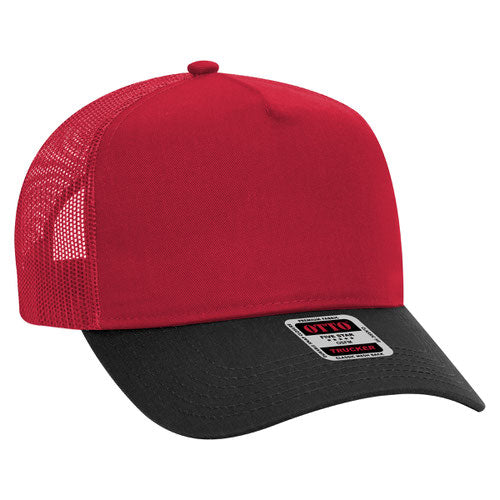 OTTO CAP 5 Panel Mid Profile Mesh Back Trucker Hat