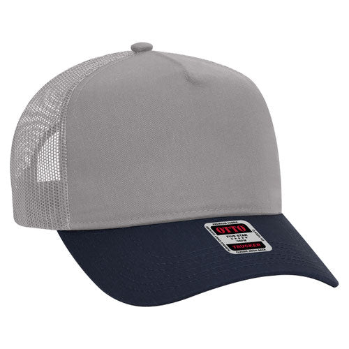 OTTO CAP 5 Panel Mid Profile Mesh Back Trucker Hat