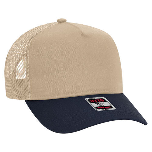 OTTO CAP 5 Panel Mid Profile Mesh Back Trucker Hat