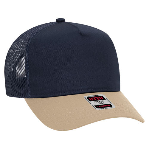 OTTO CAP 5 Panel Mid Profile Mesh Back Trucker Hat