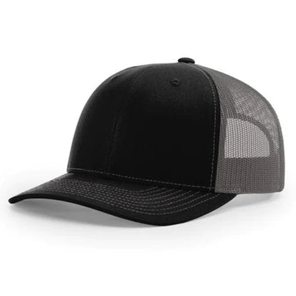 Richardson 112 Twill Mesh Back Trucker Hat with Contrast Stitching and Adjustable Plastic Snapback