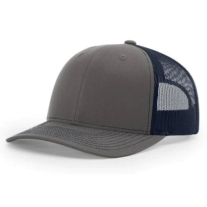 Richardson 112 Twill Mesh Back Trucker Hat with Contrast Stitching and Adjustable Plastic Snapback