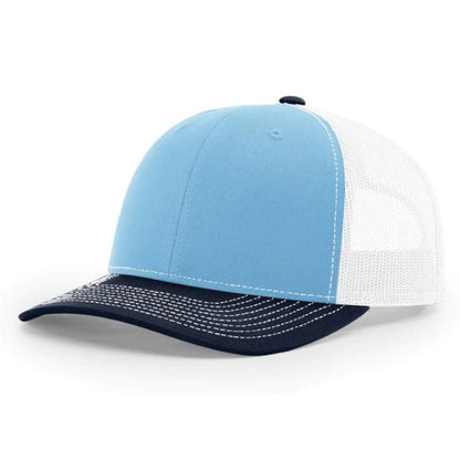 Richardson 112 Twill Mesh Back Trucker Hat with Contrast Stitching and Adjustable Plastic Snapback