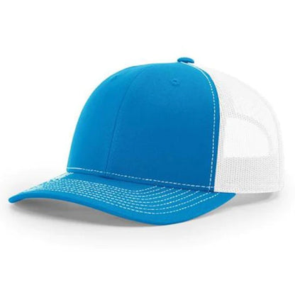 Richardson 112 Twill Mesh Back Trucker Hat with Contrast Stitching and Adjustable Plastic Snapback