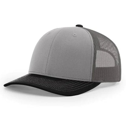 Richardson 112 Twill Mesh Back Trucker Hat with Contrast Stitching and Adjustable Plastic Snapback