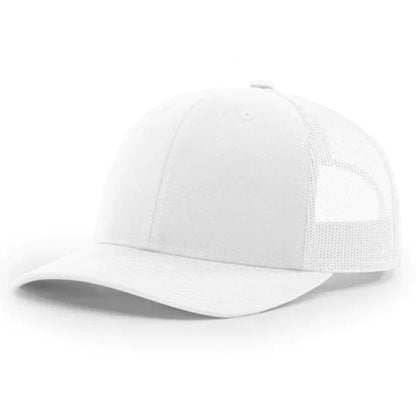 Richardson 112 Twill Mesh Back Trucker Hat with Contrast Stitching and Adjustable Plastic Snapback